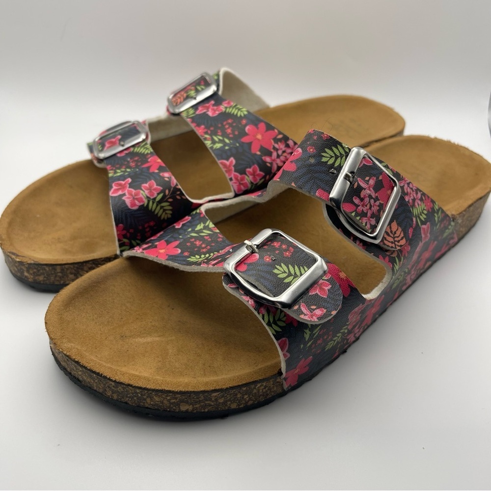 Floral Cork Sandals